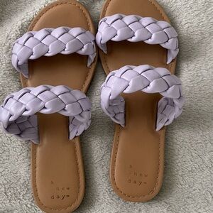 Braided lavender sandals 💜